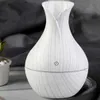 Humidifiers Creative Wood Grain Vase Humidifier Mute Aromatherapy Locomotive Office Home USB Colorful Lamp Humidifier L230914