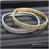 Cavigliere Nastro Oro Strass Elastico Per Le Donne Braccialetti Alla Caviglia Sulla Gamba Bracciale A Strati Cavigliera Piede Gioielli Consegna Di Goccia Dhxnb