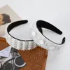 Hair Clips Style White Pearl Fashion Wide-Brimmed Crystal Headband European And American Baroque Bridal Accessories