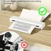 Portable Printer Wireless For Travel, M08F-Letter Bt Mobile Printer Support 8.5" X 11" US Letter, No-Ink Thermal Compact Printer