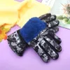 Childrens Finger Gloves Fashion Kids Winter Fleece Warm Camouflage Children Thick Outdoor Ski Mittens for Boys And Girls 713 Years Old 230914