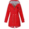 Women's Trench Coats Four Seasons Outdoor Waterproof And Rainproof Jacket Casual Loose Hooded Coat Mountaineering Windproof S-5XL