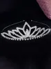 Haarspangen Mode Silber Farbe Kronen Kinder Kinder Frauen Hochzeit Prom Schmuck Prinzessin Kristall Strass Tiara Diadem Kopf Ornament