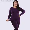 Roupa interior térmica masculina Long Johns para senhoras outono inverno desgaste quente roupa interior térmica conjunto mulheres velo o-pescoço segunda pele feminino grande plus size 5xl xxl 201113 L230914