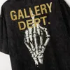 Galerías DEPT Harajuku 23SS Primavera Vintage Letras lavadas Cráneo Logotipo impreso a mano Camiseta suelta de gran tamaño Hip Hop Unisex Camisetas de manga corta 04