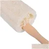 Bath Brushes Sponges Scrubbers Natural Loofah Brush With Long Wood Handle Exfoliating Dry Skin Shower Body Scrubber Spa Masr Dh8123 Dr Dhcqd