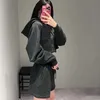 Survêtements pour femmes Designer Automne Femmes Mode Haut de gamme Femmes Robe Tempérament À Capuchon Court Manteau Pull avec Shorts Ensemble Vêtements Pour Femmes AI3K