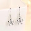 Boucles d'oreilles pendantes DAYIN 925 timbre bijoux en argent de haute qualité mode femme boucle d'oreille rétro fleur Cube zircone longue gland suspendu