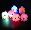 LED Squishy Stress Ball Kids Flashing Squeeze Octopus Shape Anti Stress Ball Round Shaped TPR Stress Relief Ball Children Christmas Favor Toy