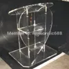 Det nya populära bröllopsspecialet hjärtformade akrylpodium Organic Glass Church Pulpit256f