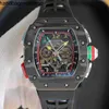 RichasMiers Watch Ys Top Clone Factory Watch Carbon Fiber Automatic Dial Rubber strap RM65-01 imported strap Anti-scratch mirror glass fully 49X41mmX15mmE97F4R6J