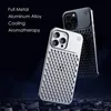 Роскошный металлический охлаждающий полый алюминиевый чехол для телефона для iPhone 13 12 14Pro Max 14Plus, ароматный безрамочный теплоотводный чехол