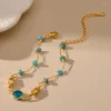 Strand ccgood irregular luz azul pedra pulseira para mulher banhado a ouro 18 k pulseiras de alta qualidade jóias minimalistas pulseras mujer