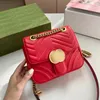 5A Hot mini pochette Designer de tassen Luxe gewatteerde handtas enveloptassen Echt leer Marmont witte schoudertas Heren clutch gouden ketting cross bodys tas