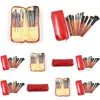 Make-up-Pinsel, 16-teiliges Set, rote Tasche aus gebürstetem Leder, hochwertiger Großhandel, professionelles Pinsel-Set, Drop-Lieferung, Zugang zu Gesundheits- und Schönheitswerkzeugen, DHPUV