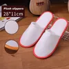 Conjunto de accesorios para el baño, calzado, zapatillas desechables, 10 pares, zapatillas de algodón con punta cerrada, sandalias para el hogar, zapatos de hospitalidad