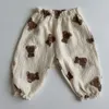 Pantaloni estivi per bambini nuovi Pantaloni coreani per bambini primavera in cotone organico sciolto tigre orso pantaloni con stampa floreale pantaloni lanterna per ragazzi e ragazze