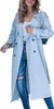 Kvinnors dikerockar 2023 Autumn and Winter Solid Color Fashion Long Windbreaker Coat Casual All-Match för kvinnor