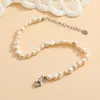 Bracciale da donna con perle d'acqua dolce Braccialetti regolabili con perle barocche naturali coltivate d'acqua dolce