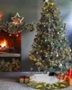 Christmas Decorations Pine Needles Lights Tree Skirt Xmas For Home Supplies Round Skirts Base Cover