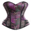 Femmes sexy noir steampunk corset overbust gothique vêtements korsett body shaper corselet corpete espartilho257y