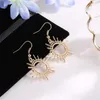 Dangle Oorbellen Zonnebloem Oorbel Voor Vrouwen Mooie Gear Zon Grote Stud DIY Strass Geometrische Partij Sieraden Accessoires Cadeau