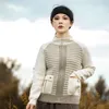 Frauen Strick Herbst Und Winter Reine Wolle Strickjacke Stehkragen Lose Retro Zipper Gestrickte Pullover Schlank Kontrast Mantel