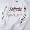 Mens Hoodies Sweatshirts Mens longsleeved Tshirt with identical print by Hellstar Studios Records ins Men Sweatshirts round neck long sleeve outdoor casual Street