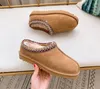 Tazz Women Boots Tasman Slippers Chesut Fur Fur Black Sheepes Sheer Gules Woman Men Ultra Mini Platfor