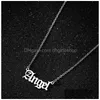 Pendant Necklaces Hip Hop Stainless Steel For Women Personalized Necklace Babygirl Angel Honey Baby Letter Jewelry Gift Drop Delivery Dhvhz