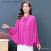 Women's Cape Macro Seat Cloak Women's Summer Shawl Loose Western Style Chiffon Sun Protection Clothing Women's Lace-Up Cloak Robe Thi L230914