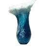 Vases Modern Flower Vase Resin Wavy Ocean Waves Ornament for Home Desktop Decoration 230914