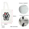 Evening Bags Dogs Paws Shoulder Bag Handbags Tote Shopping Women Canvas 3D Printing Love Casual Kawaii Female Eco-Friendly Arrival