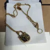 Collier tête de tigre tridimensionnel de styliste, pendentif rétro pour hommes et femmes, tendance, réglable, G239149PE-3