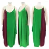 Casual Dresses Plus Size Maxi Dress Fashion Women Summer Wholesale Patchwork Slip Pockets Draped Side Elegant Loose Drop