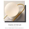 Applique murale ZK50 boule de verre nordique lumière LED pour salon intérieur chambre éclairage décoratif maison