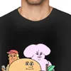 Camisetas masculinas Apple e cebola Personagens Camisa O-pescoço Algodão Manga Curta Personalizada para Homens