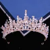 Goldfarbene Strassperlen Brautkronen Tiaras Stirnband Kristall Diadem Krone Hochzeit Haarschmuck