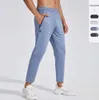 designer Lu-01 lemons Men's Jogger Long Pants Sport Yoga Outfit Quick Dry Drawstring Gym Pockets Sweatpants Trousers Mens Casual Elastic Waist fitness 4 Colors lu-lu