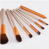 Makeup Brushes Wood Handle Set Foundation Eyeliner Eye Shadow Kit Cosmetic Tools With Box 12Pcs/Set Rra780 Drop Delivery Health Beauty Dhp47