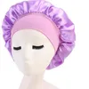 1 2 5 10 PZ 58 cm Cuffie per doccia in tinta unita Cura dei capelli lunghi Donna Berretto in raso per notte Cappello per dormire in seta Avvolgicapo Regola le cuffie per doccia319p