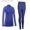 Męska bielizna termiczna Fanceey 2pcs ciepłe długie Johns for Women Thermal Bielizna Kobiety Druga skóry Zima Kobieta Ubranie termiczne Kobiet termiczny 201027 L230914