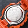 Наручные часы красный оранжевый стиль двойной дисплей Gshock спортивные мужские часы G цифровые часы многофункциональные женские наручные часы