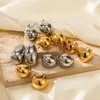 Baumelnde Ohrringe, trendiger Schmuck, Ohrstecker aus Edelstahl, vergoldet, tropfenförmiges Titan, für Frauen und Mädchen