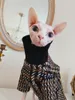 Cat Costumes Retro Cotton Lining Fall Winter Thicken Hairless Clothes Sphinx No Allergenic Coat Pet Costume Sphynx For