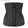 Shapers Femmes Femmes Shapers Femmes Latex Taille Formateur Corps Shaper Corsets avec Fermeture À Glissière Cincher Top Corset Minceur Ceinture Noir Shapewear Grande Taille 230803 L230914