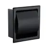 Black Recessed Toilet Tissue Paper Holder All Metal Contruction 304 Stainless Steel Double Wall Bathroom Roll Paper Box T2004252070