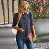 Women's T Shirts Perl Allover Floral Printed Half Of Sleeve Round Neck Casual Top For Women