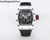 RicharMilles Watches Luxury Mechanical Mechanical Movement Ceramic Dial Rubber strap BBR 2023New RM3501 Carbon fiber RMUL3 one White gem shock absorber weight o