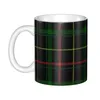 Mokken Zwart Horloge Tartan Moderne Plaid Koffie DIY Aangepaste Clans Of Scotland Keramische Mok Cup Creatief Cadeau